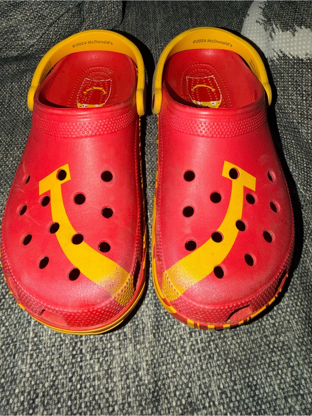 McDonald's Red and Yellow Smile Slip-Ons